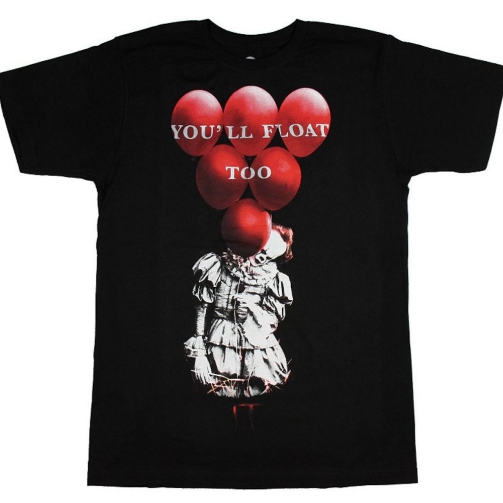 IT Pennywise Red Balloons You'll Float
Too Adult Unisex T-Shirt Sz XL Halloween